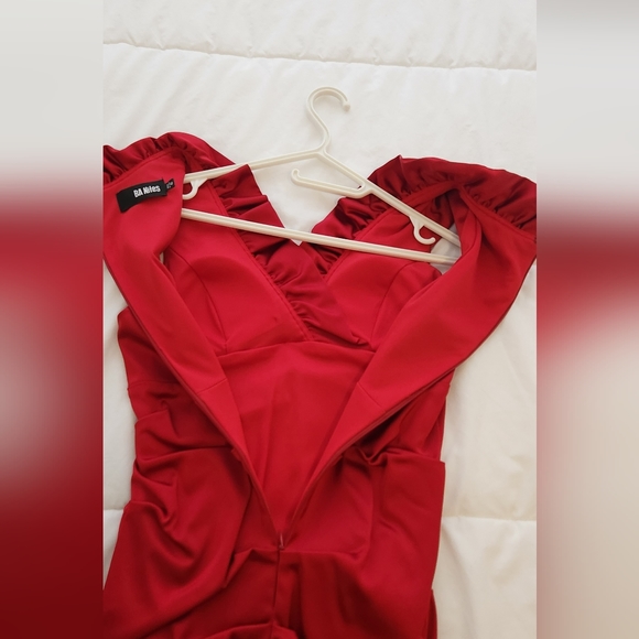 MELANIE LYNE RED MIDI DRESS SIZE 10 LIKE NEW! - Picture 12 of 15